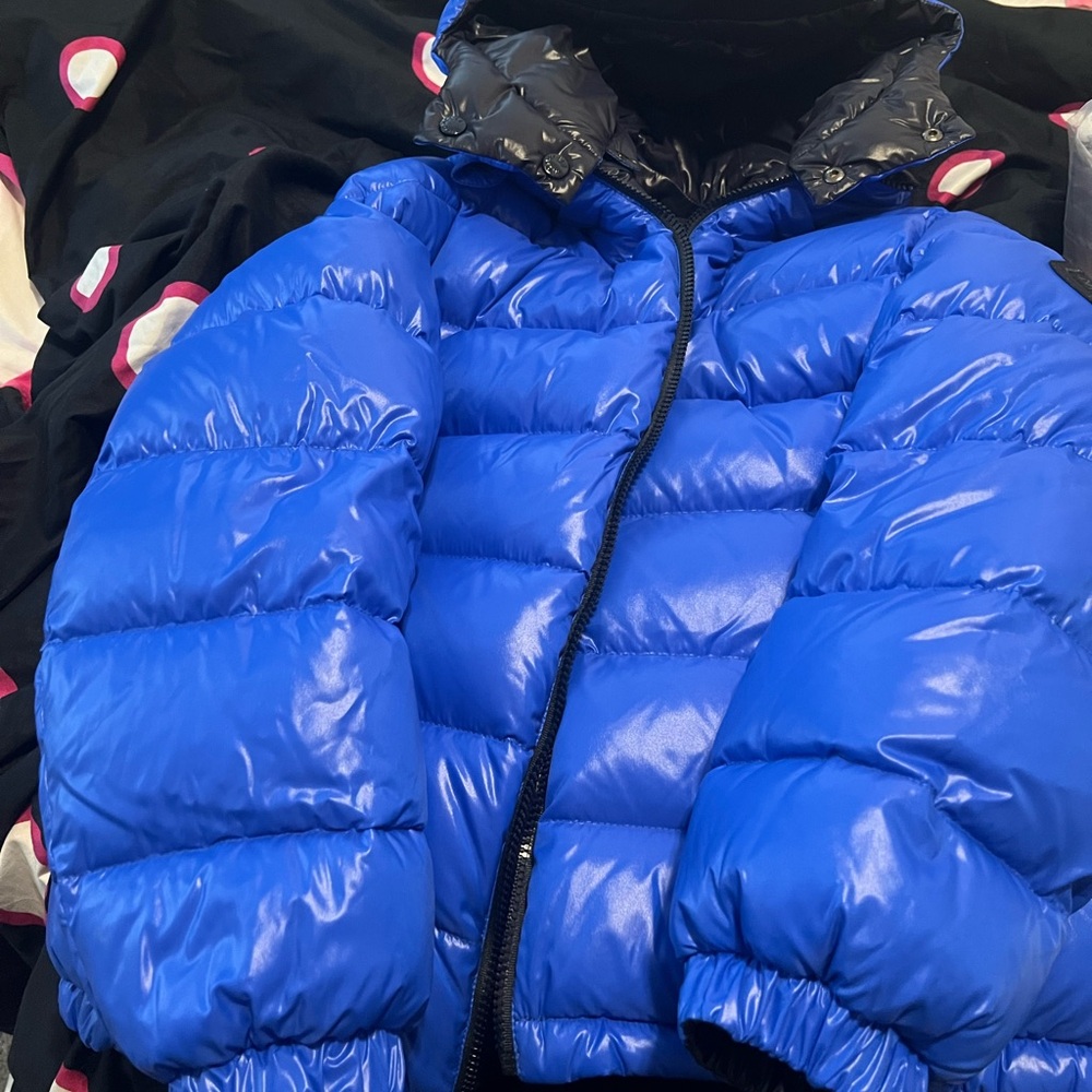 Moncler Shiny Blue Kids Puffer Jacket